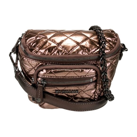MZ Wallace Handbags - MZ WALLACE - Micro Crosby Sling Bag Copper Metallic